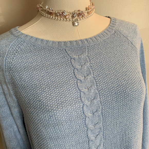 Scott Light Blue Crew Neck Sweater - Picture 2 of 5